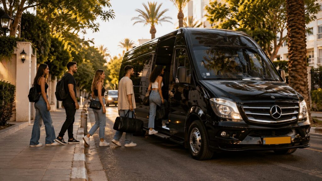 הסעות השחף VIP - איסוף נוסעים ממספר נקודות בדרך לחגיגת יום הולדת