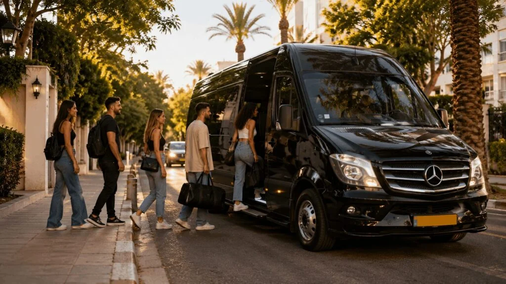 הסעות השחף VIP - איסוף נוסעים ממספר נקודות בדרך לחגיגת יום הולדת